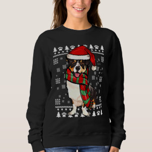 Sudadera Cardigan Welsh Corgi Perro Santa Hat Navidad Feo C