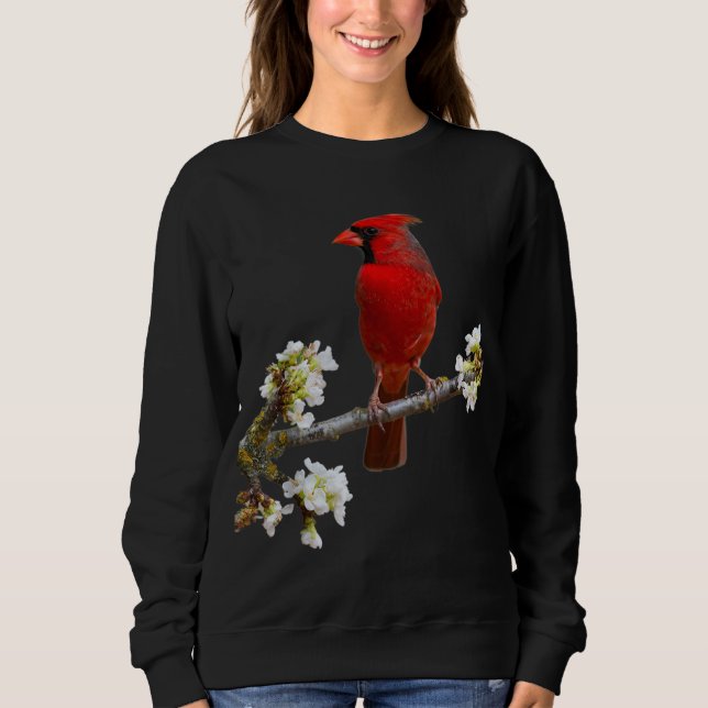 Sudadera CARDINA Mejor HD Cardenal Norte Pájaro Rojo Cardin (Anverso)