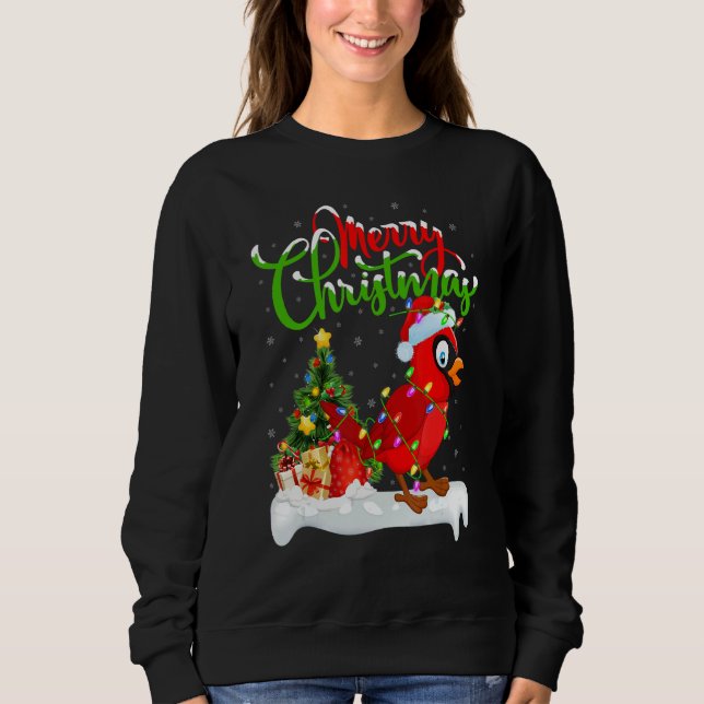 Sudadera Cardinal Bird  Xmas Decoration Santa Cardinal Chri (Anverso)