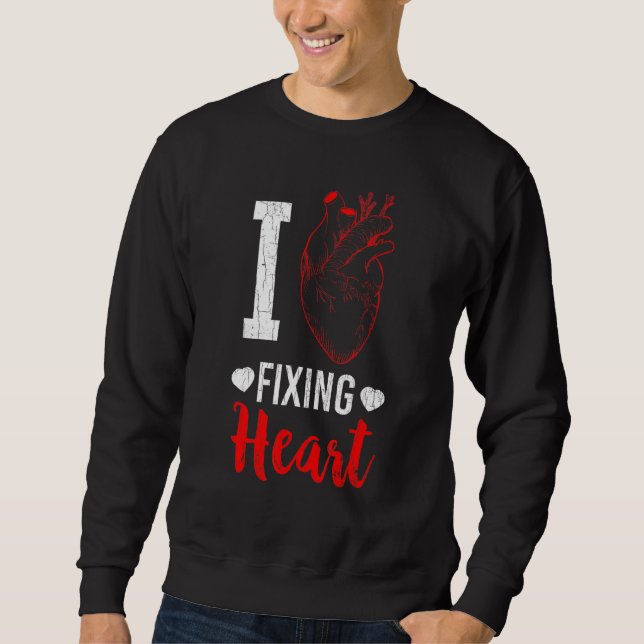 Sudadera Cardiología Amor Fijación de Corazones Cardiólogo  (Anverso)