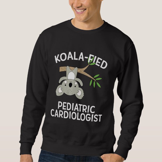 Sudadera Cardiología pediátrica de Koala Cute Funny Pun (Anverso)