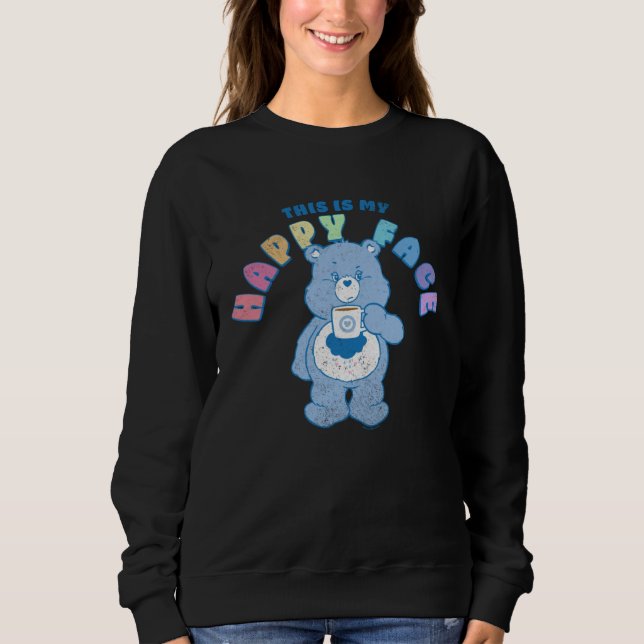 Sudadera Care Bears This Is My Happy Face Coffee Grumpy Bea (Anverso)