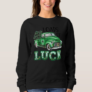 Sudadera Carga de camionetas verdes de la suerte hombres mu