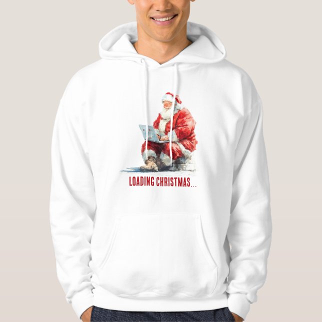 Sudadera Cargando Navidades Funny Santa Design (Anverso)