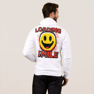 Sudadera Cargando Sonrisa – Cara Sonriente Retro de Pixel A