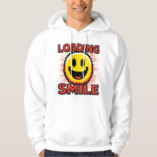 Sudadera Cargando Sonrisa – Cara Sonriente Retro de Pixel A