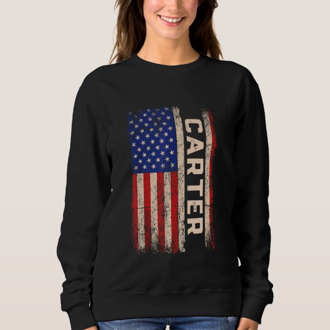 Sudadera Cargo Carter Apellido Bandera Estadounidense (Anverso)