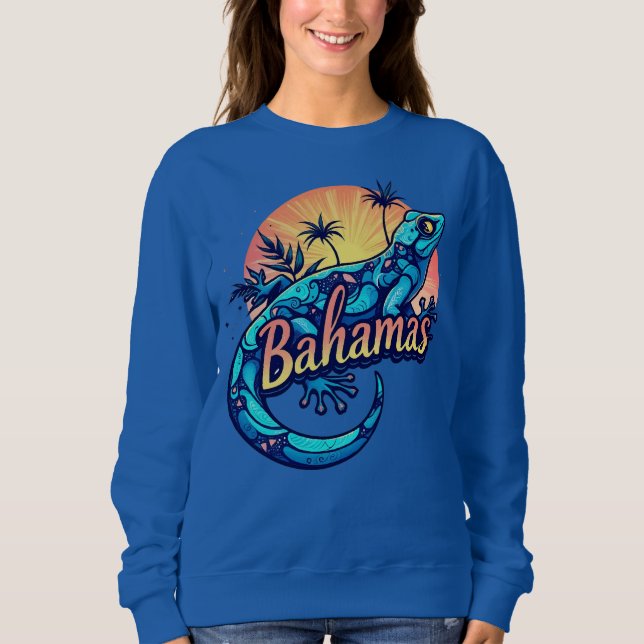 Sudadera Caribe gecko de Bahamas (Anverso)