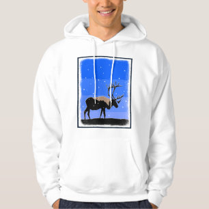 Sudadera Caribou in Winter - Arte original de la vida salva