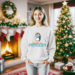 Sudadera Caricatura chilena como un pingüino con café
