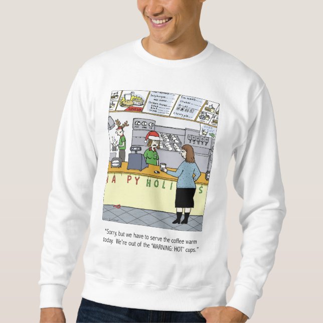 Sudadera Caricatura de café caliente (Anverso)
