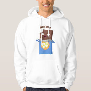 Sudadera Caricatura de dibujos animados de un dulce chocola