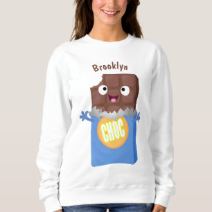 Sudadera Caricatura de dibujos animados de un dulce chocola