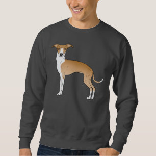 Sudadera Caricatura De Gris De Amanecer Y Blanco Italiano