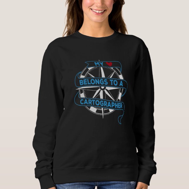 Sudadera Caricatura de mi esposa Girlfriend Mapmaking Mappi (Anverso)