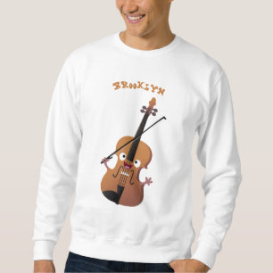 Sudadera Caricatura musical divertida en violín