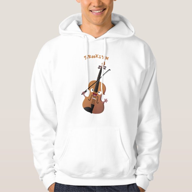 Sudadera Caricatura musical divertida en violín (Anverso)