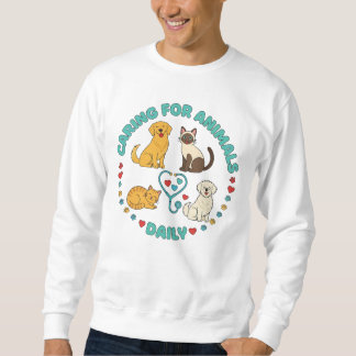Sudadera Caring for Animals Daily Veterinarian Shirt – Vet 
