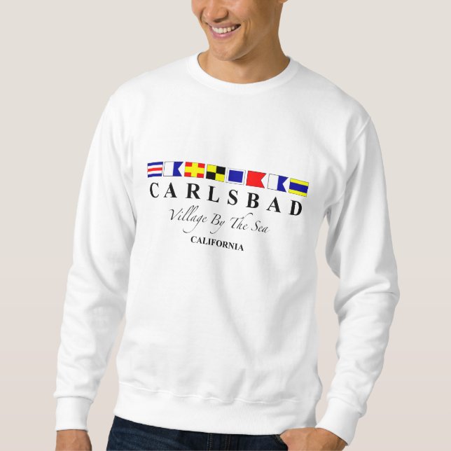 Sudadera Carlsbad CA - pueblo por el mar (Anverso)