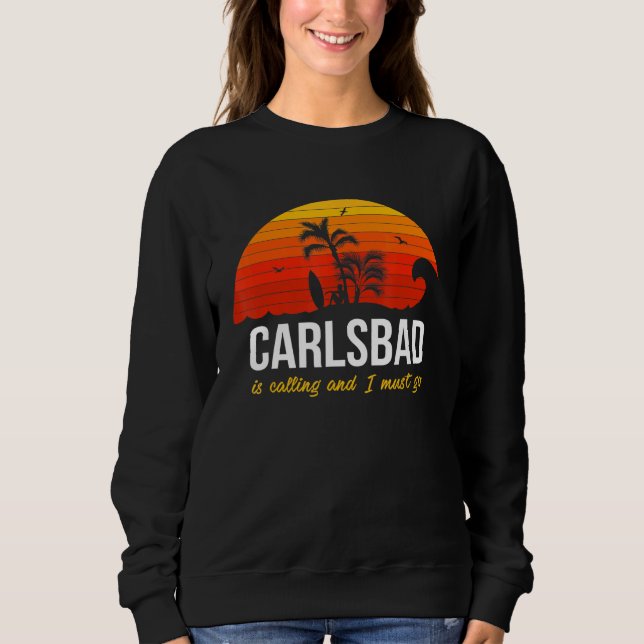 Sudadera Carlsbad Llama A California Beach Vacation (Anverso)