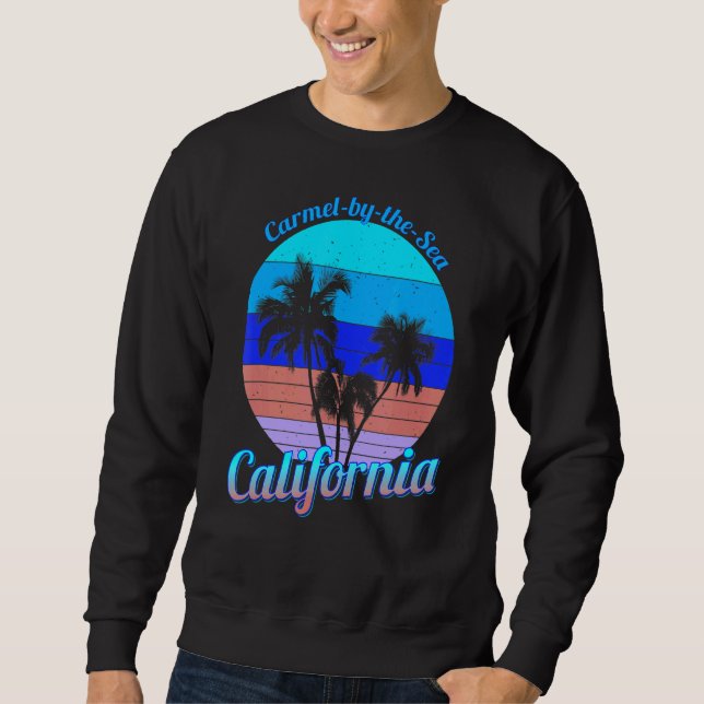 Sudadera Carmel By Sea California Retro Palm Trees Beach (Anverso)