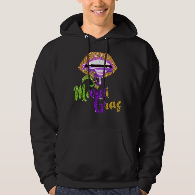 Sudadera Carnaval de Mardi Gras Disfraz Morado Amp Fleur de (Anverso)