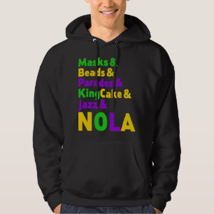 Sudadera Carnaval de Mardi Gras máscaras Jazz Parade Rey C