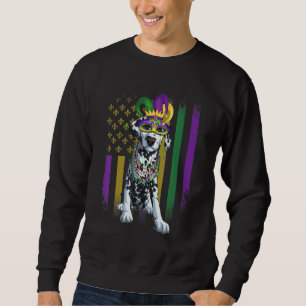Sudadera Carnaval de Perros de Mardi Gras Dalmata Payaso Ma