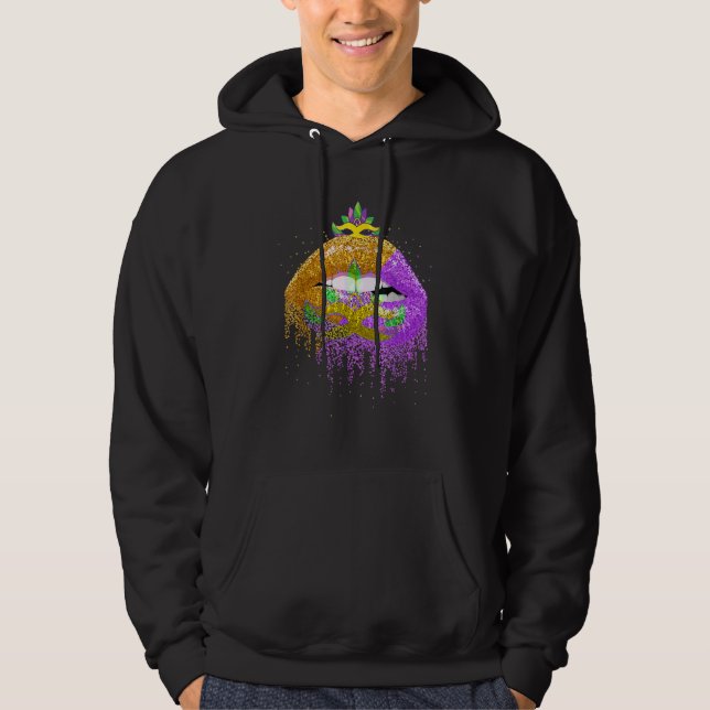 Sudadera Carnaval Fiesta disfraz mascarada labios de mujer  (Anverso)