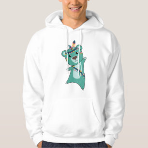 Sudadera Carnaval indio de oso turquesa Teddy Feather