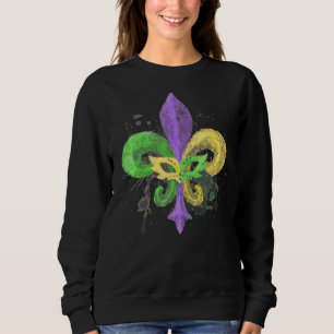 Sudadera Carnaval único de hilo mardi gras con broche de ma