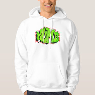 Sudadera Carne blanca con graffiti de neón