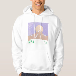 Sudadera Carne blanca con una escena de montaña fresca