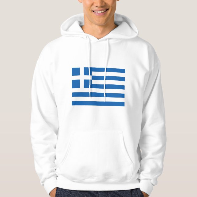 Sudadera Carne blanca de la bandera griega (Anverso)