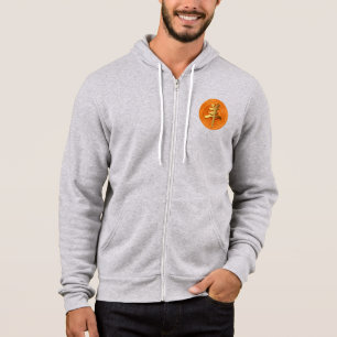 Sudadera Carne de cabra de madera Año chino Zodiac Zip Hod