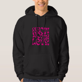 Sudadera Carne Minimalista de los hombres con texto rosa ne