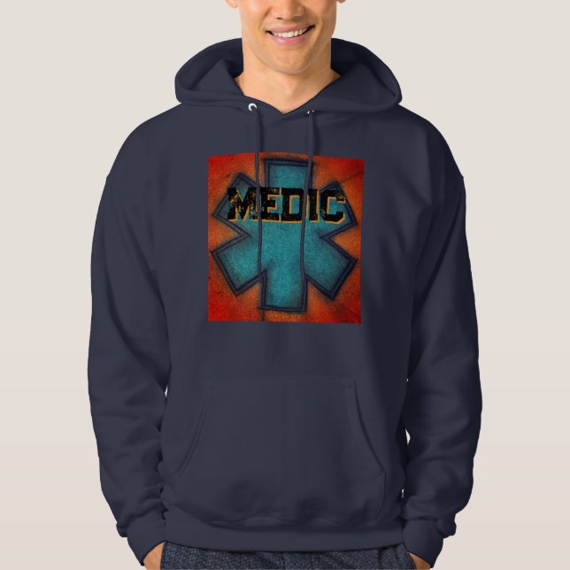 Sudadera Carne módica de los hombres rojos/azules (Anverso)