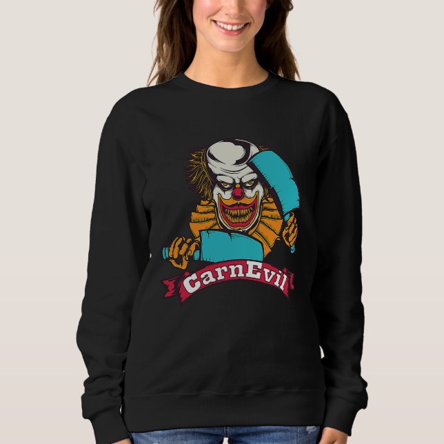 Sudadera CarnEvil  Horror Creepy Scary Halloween Clown (Anverso)