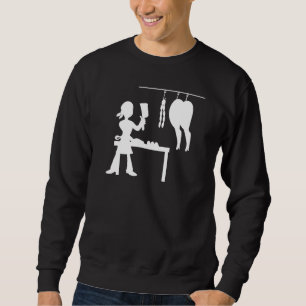 Sudadera Carnicería Ham Meat Sausage Salami Chef Porcino