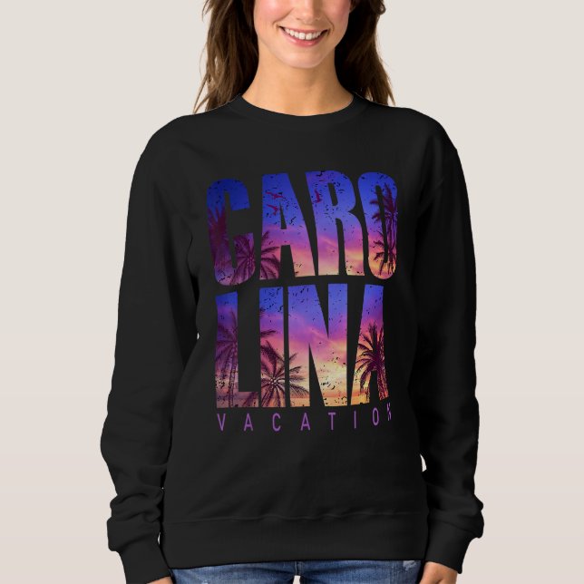 Sudadera Carolina Beach Summer Vacation Matching Family Gro (Anverso)