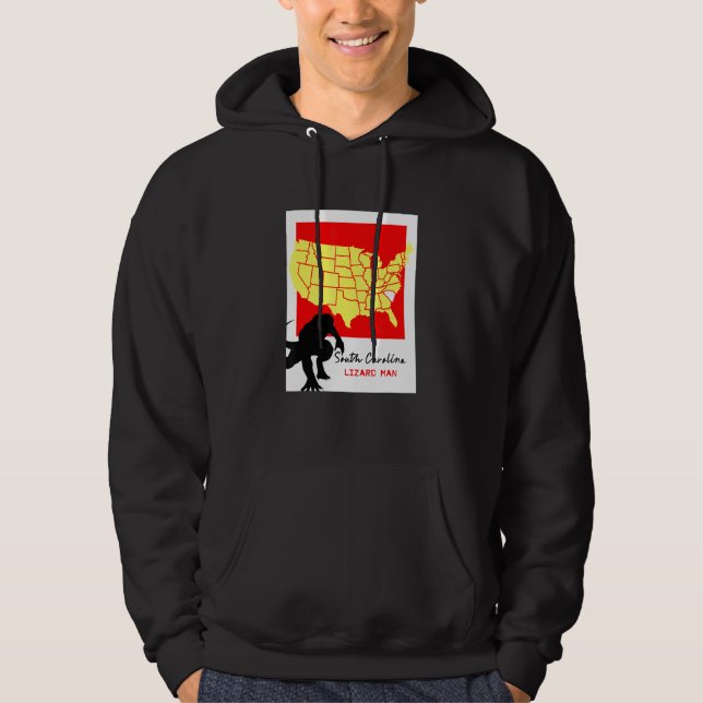 Sudadera Carolina Del Sur Cryptid Home Of The Lizard Man (Anverso)