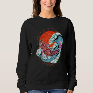 Sudadera Carpa de pescado Koi Nishikigoi Cultura japonesa