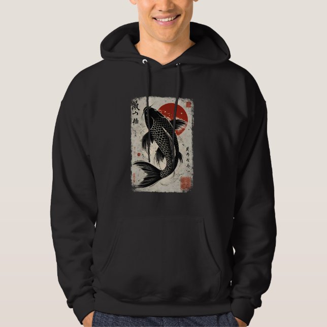 Sudadera Carpa japonesa Koi Perseverancia Koi Fish Sakura N (Anverso)