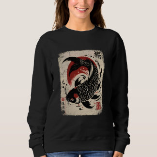 Sudadera Carpa japonesa Koi Perseverancia Koi Fish Sakura N