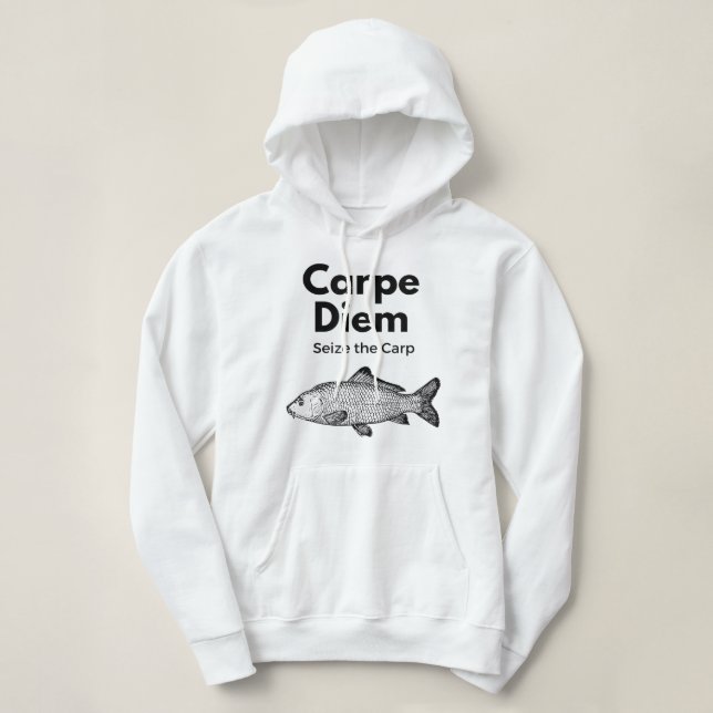 Sudadera Carpe Diem Seize the Carp Fishing Shirt, Funny (Diseño del anverso)