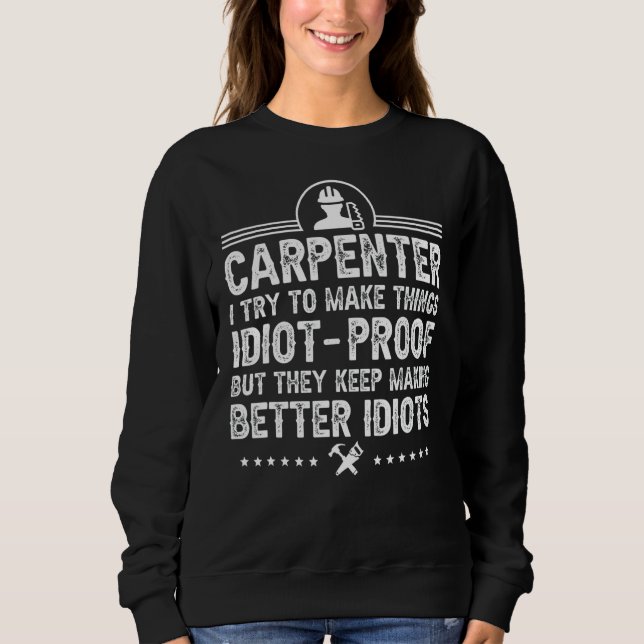 Sudadera Carpintería De Madera De Carpintería Para Hombres (Anverso)