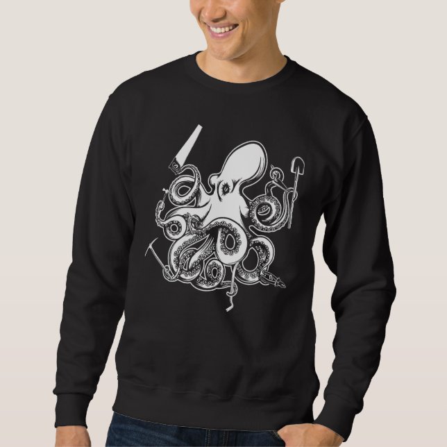 Sudadera Carpintero de herramientas de Octopus para artesan (Anverso)
