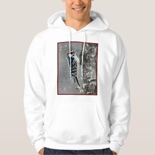 Sudadera Carpintero lechoso en nieve - Fotografía original