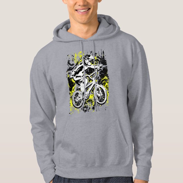 Sudadera Carrera De Bicicletas Retro Bmx - Hoodie De Carrer (Anverso)
