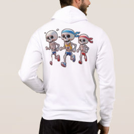 Sudadera “Carrera de esqueleto de dibujos animados en 3D •